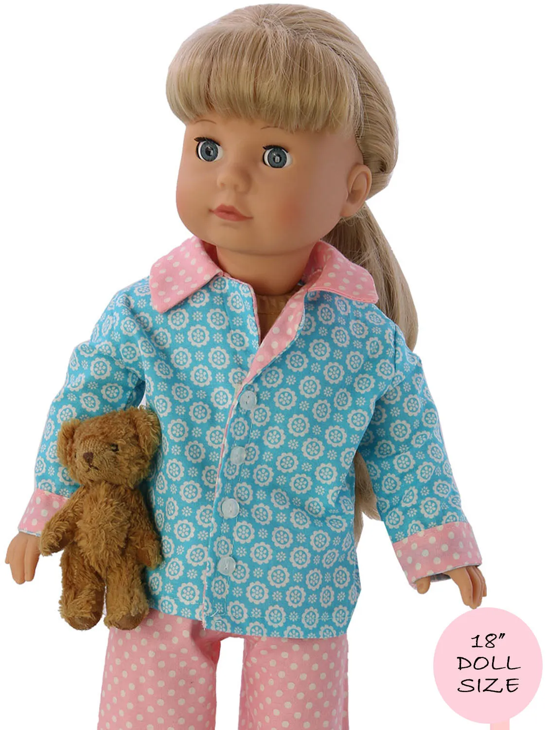 18" doll clothes patterns - PAJAMAS (D1314)