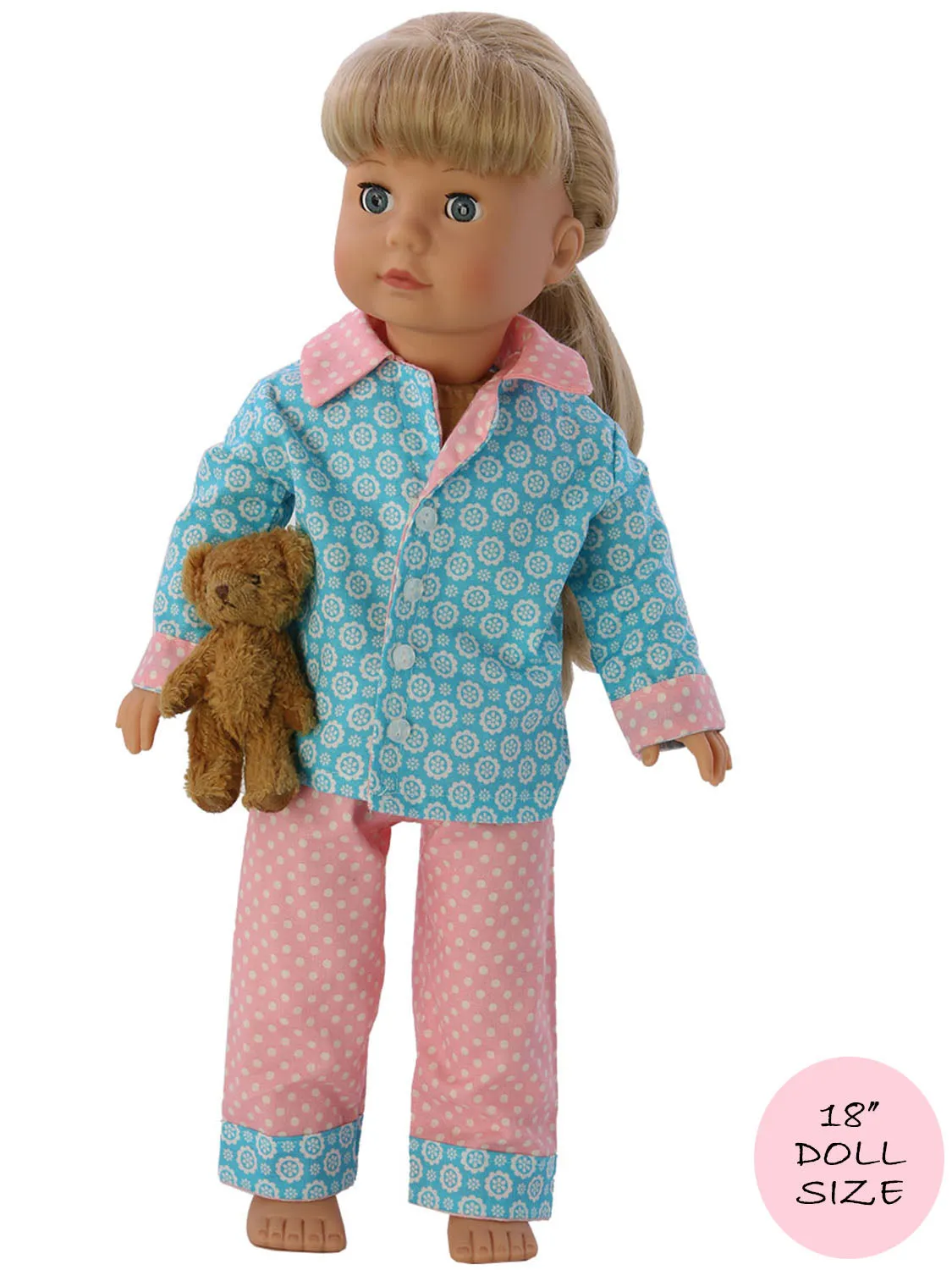 18" doll clothes patterns - PAJAMAS (D1314)