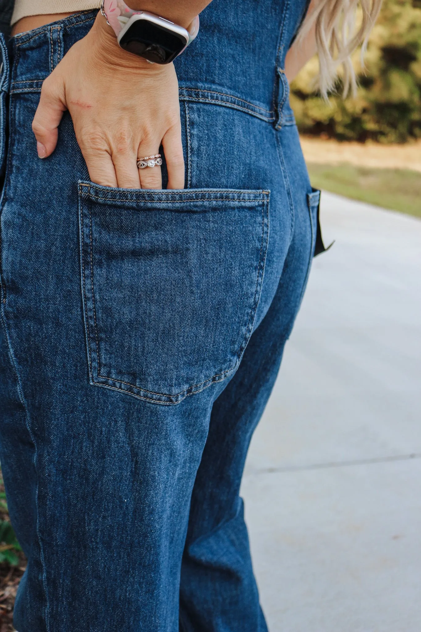 Baggy Straight Leg Overall Jeans By Silver