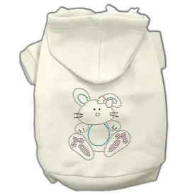 Bunny Rhinestone Hoodies Cream L (14)