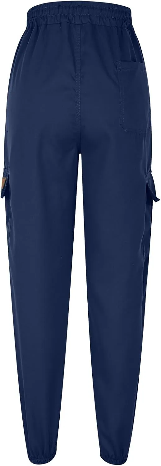 Cargo Pants for Men Baggy Joggers Elastic Waist Drawstring Sweatpants Streetwear with Multi Pockets Hiking Fishing Gear