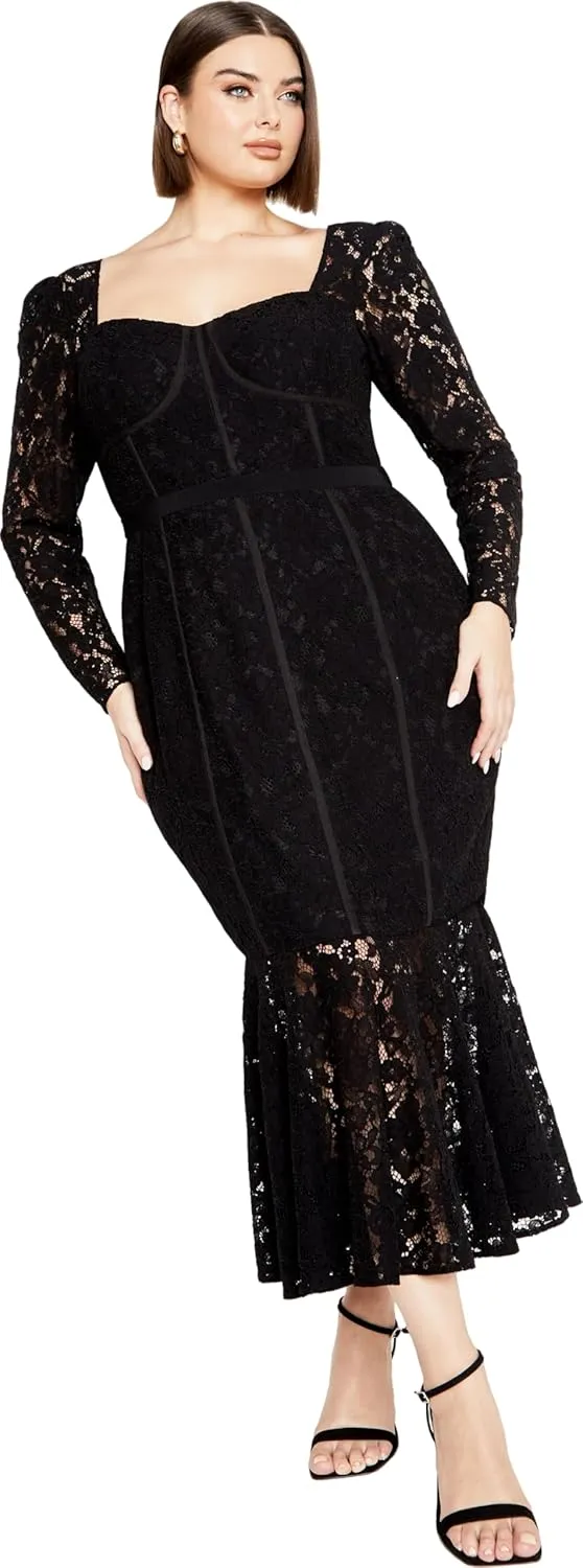 City Chic Plus Size Dress, Lace Valencia Dress