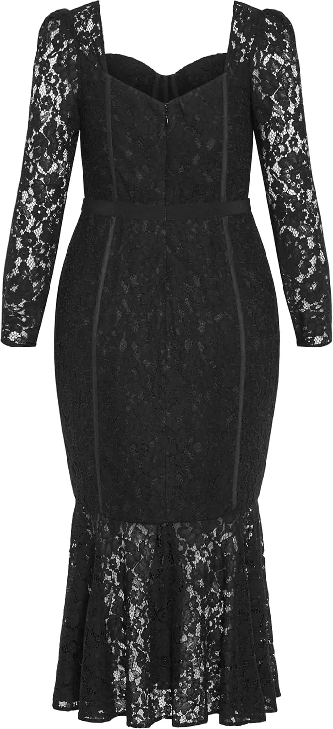City Chic Plus Size Dress, Lace Valencia Dress