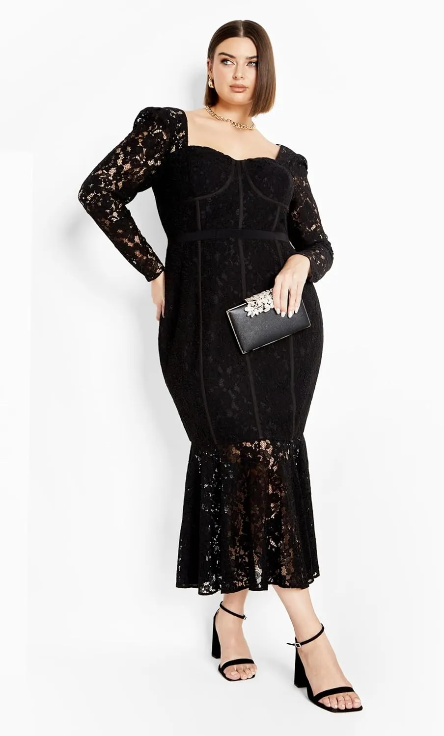 City Chic Plus Size Dress, Lace Valencia Dress