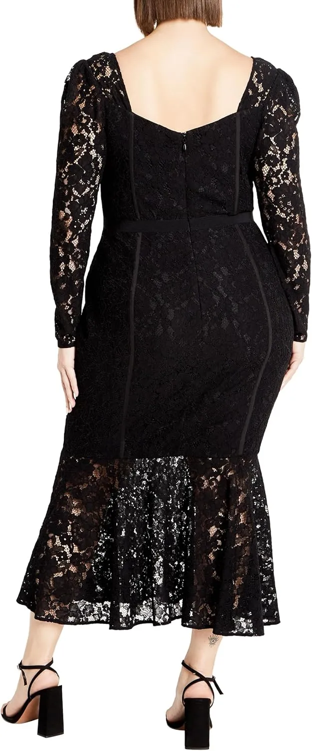 City Chic Plus Size Dress, Lace Valencia Dress