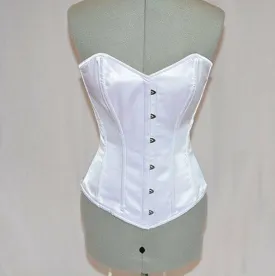 Classic satin overbust authentic corset. Steel-boned corset for tight lacing.