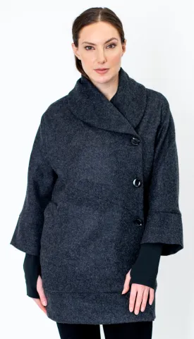 Classic Swing Coat/ Charcoal