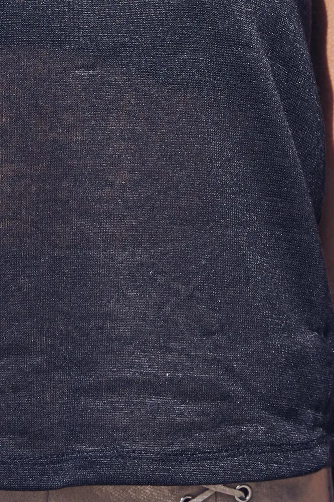 Clear Cut Top Black