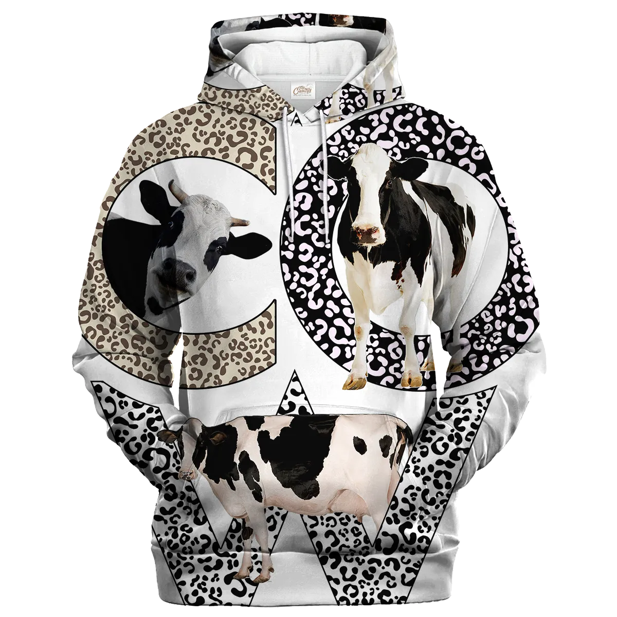 Cows With Leopard Fur Pattern Hoodie