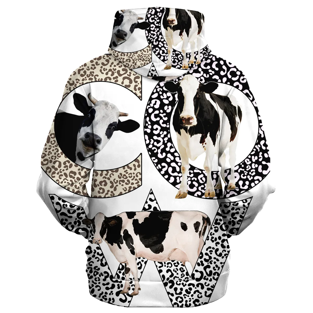 Cows With Leopard Fur Pattern Hoodie