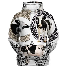 Cows With Leopard Fur Pattern Hoodie