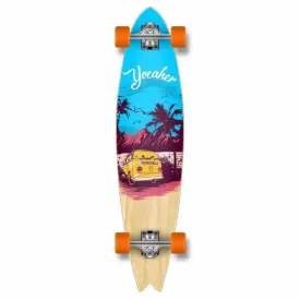 Fishtail Longboard 40 inch VW Blue N' Red from Punked - Complete