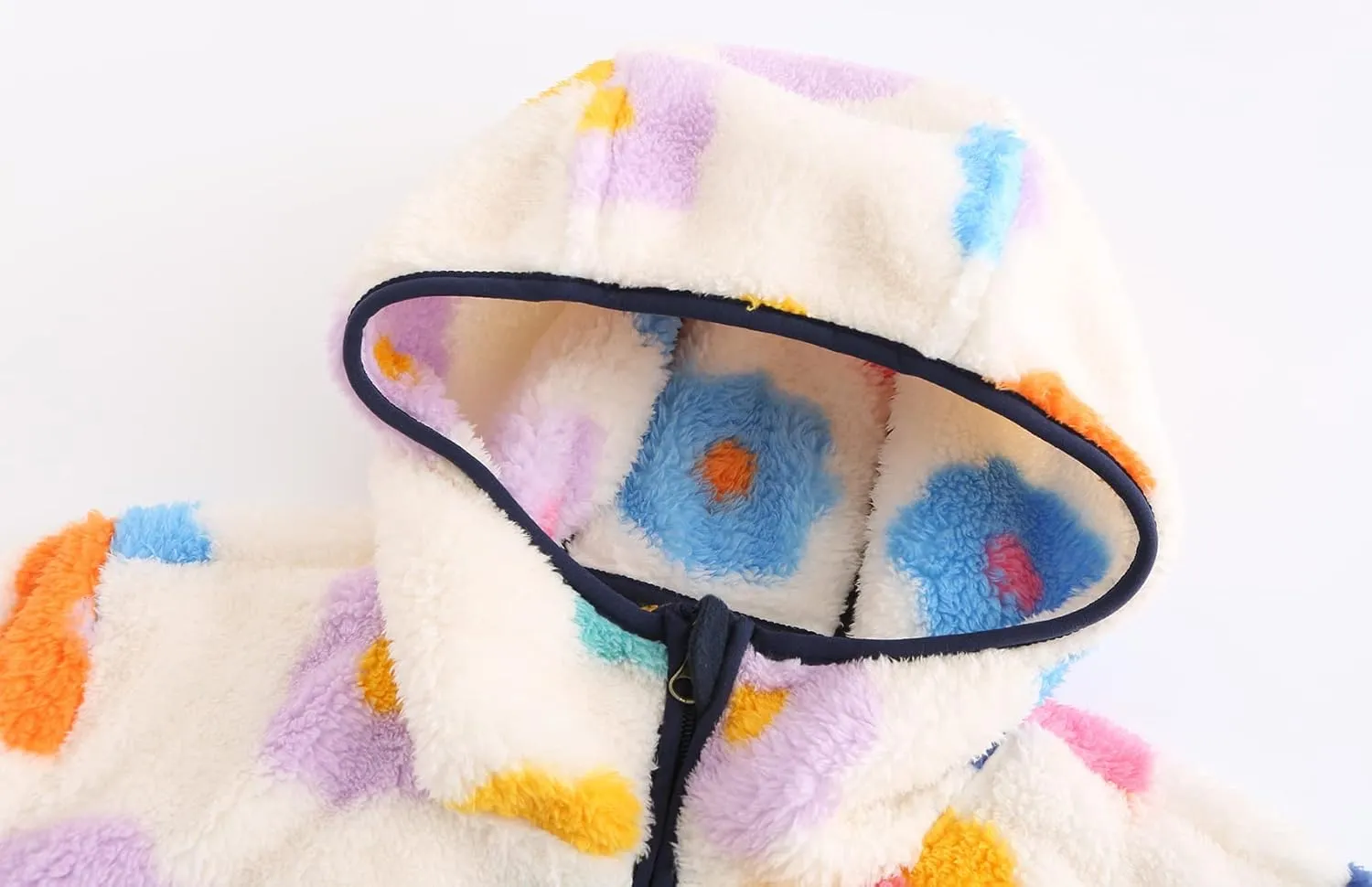 Girl's Soft Fleece sherpa Jacket Full Zip Hoodie