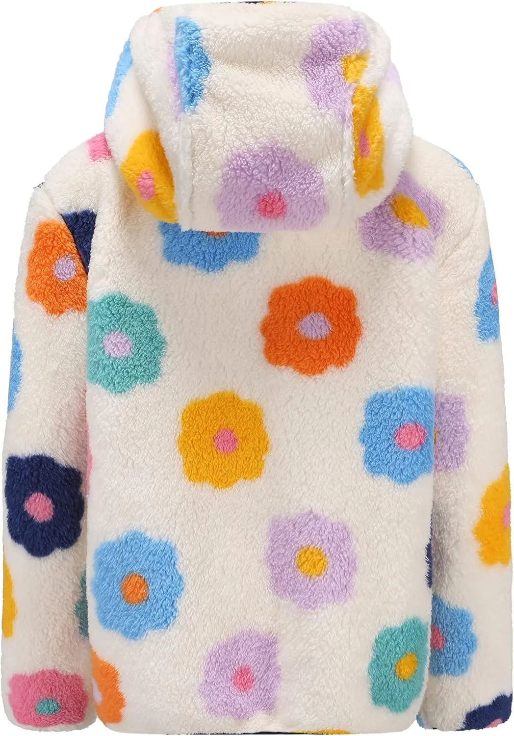Girl's Soft Fleece sherpa Jacket Full Zip Hoodie