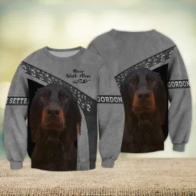Gordon Setter Multicolor Never Walk Alone 3D Full Print Sweatshirt