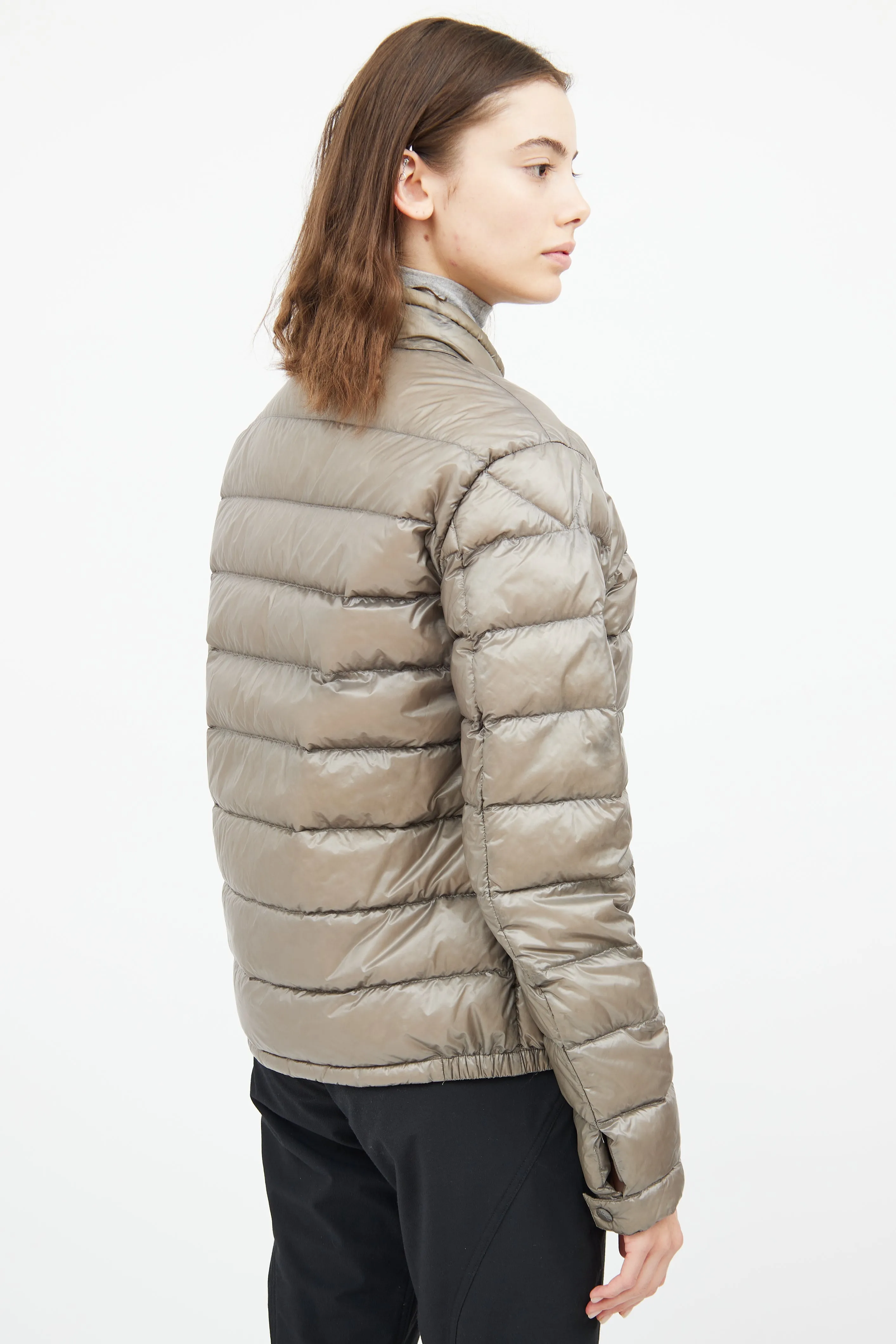 Grey Acorus Short Down Jacket