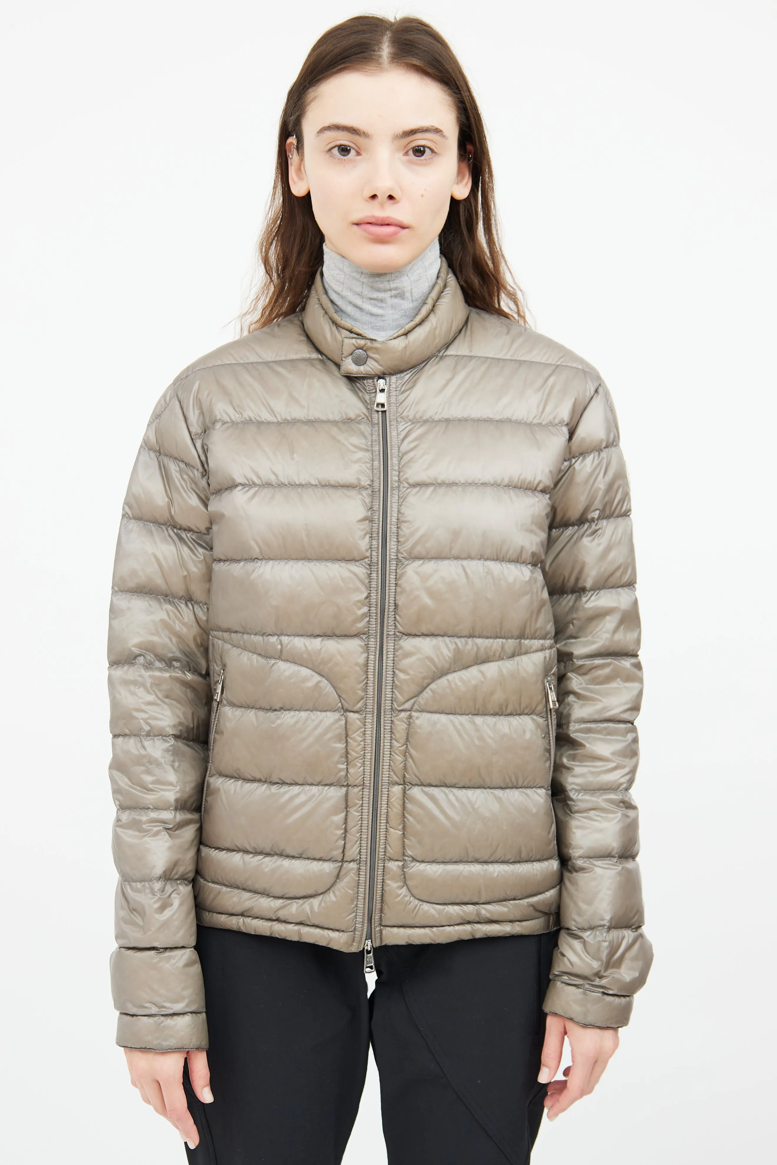 Grey Acorus Short Down Jacket