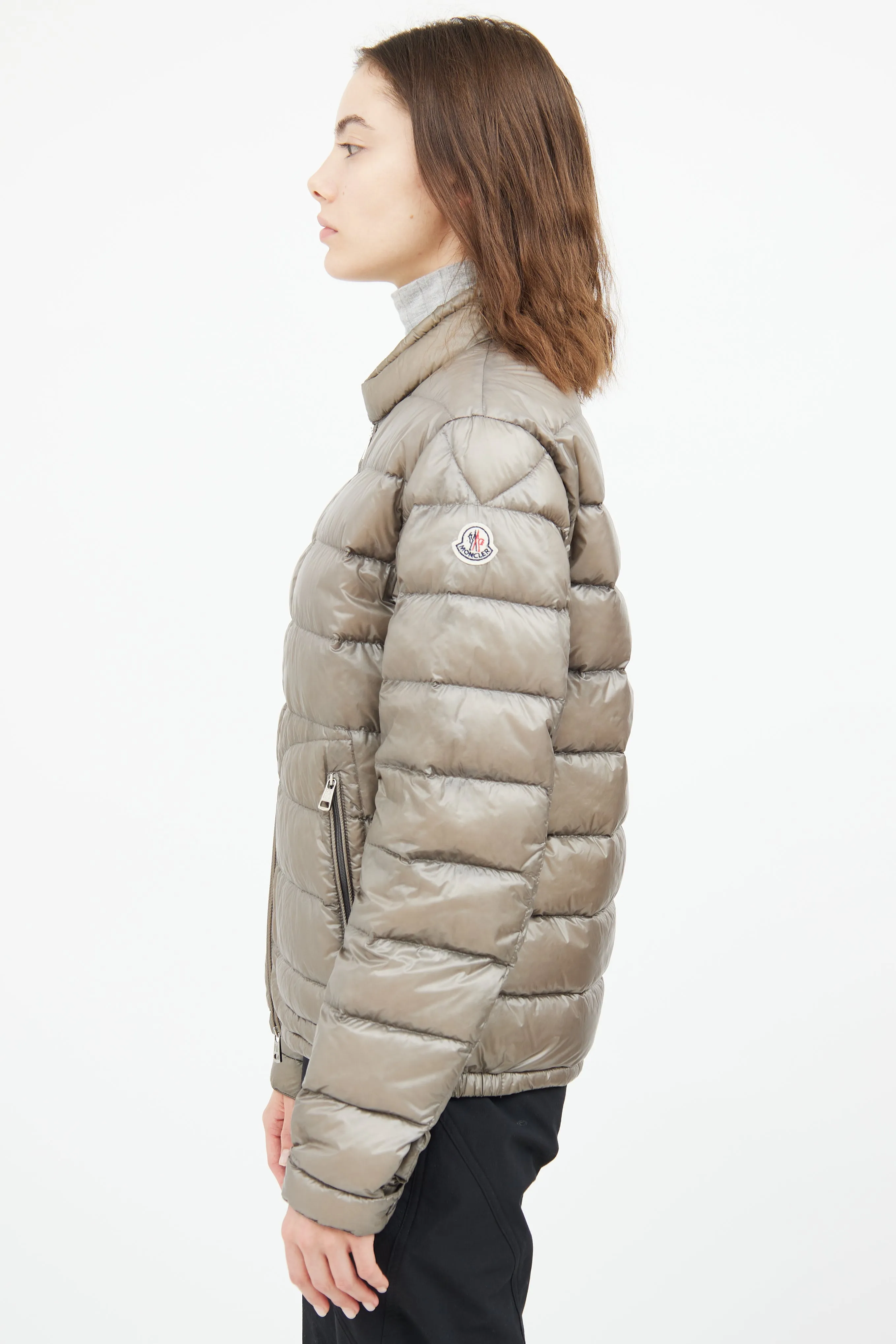 Grey Acorus Short Down Jacket