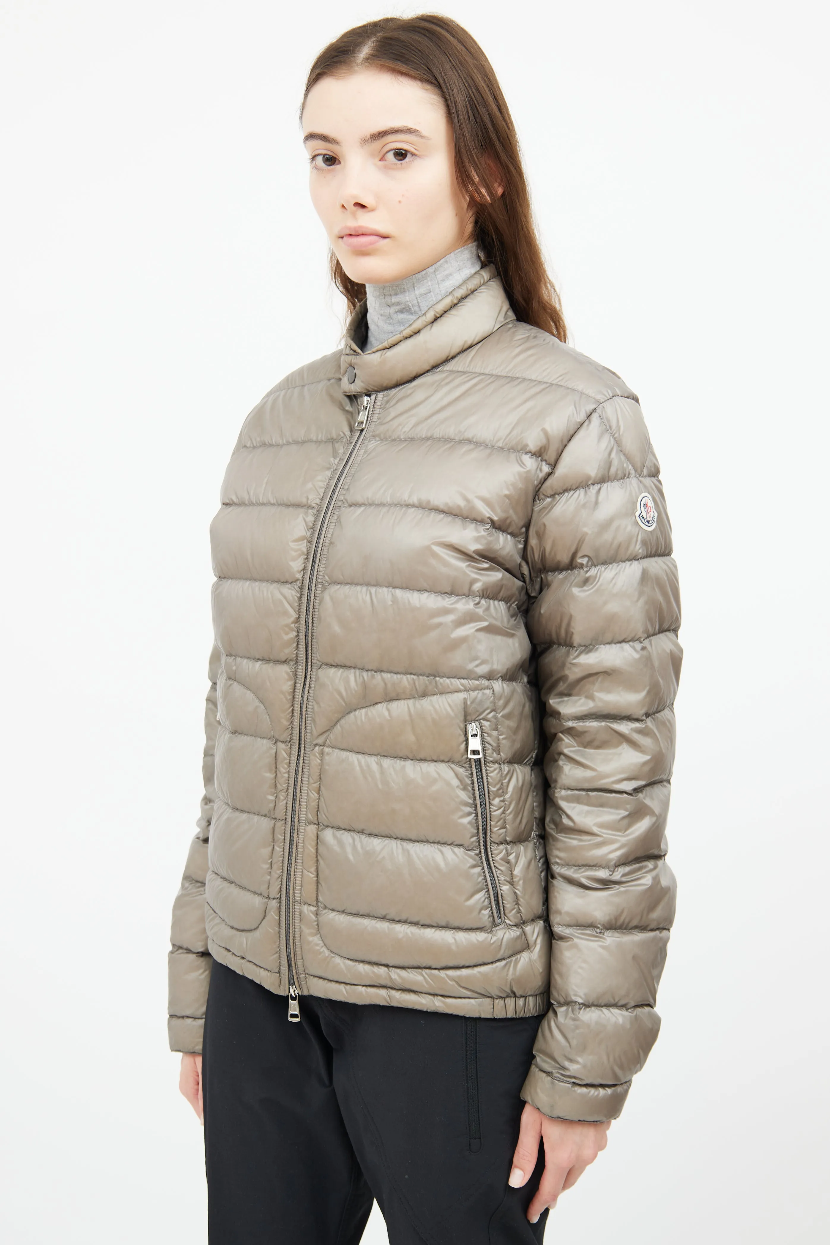 Grey Acorus Short Down Jacket