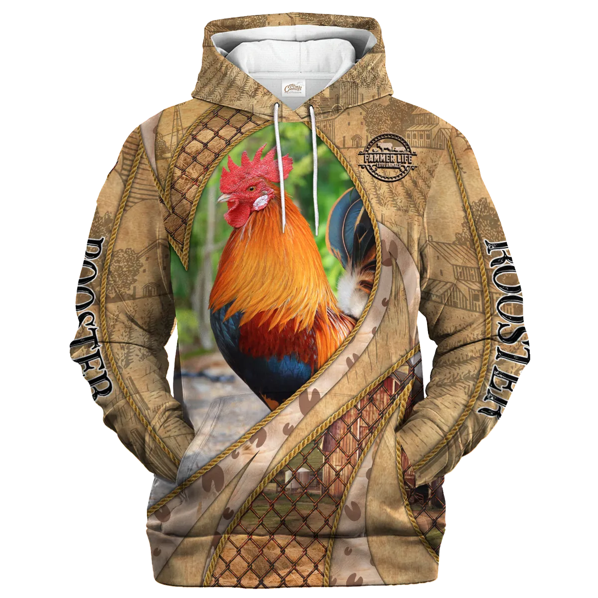 In The Memories Of Rooster Hoodie, Chicken Hoodie, Farm Hoodie, Rooster Clothing