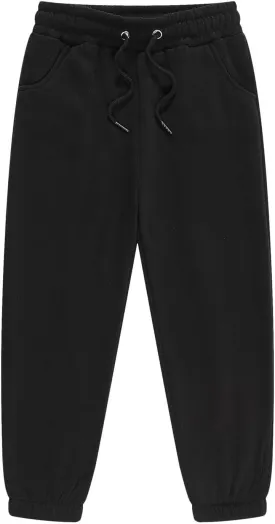 Kids Baggy Sweatpants Boys Girls Teen Wide Leg Baggy Pants Elastic Waist Solid Color Drawstring Trousers with Pockets