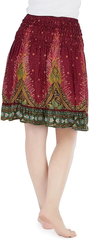 Lannaclothesdesign High Waisted Skirts for Women Short Flowy Summer Skirt Trendy Outfit Knee Length Boho Clothing Fall Skirts