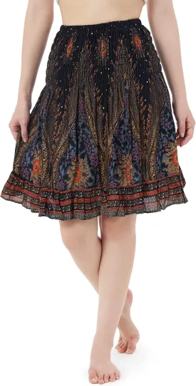 Lannaclothesdesign High Waisted Skirts for Women Short Flowy Summer Skirt Trendy Outfit Knee Length Boho Clothing Fall Skirts