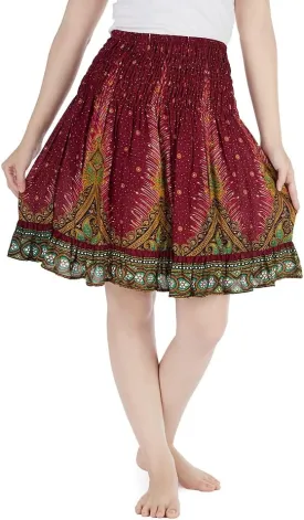 Lannaclothesdesign High Waisted Skirts for Women Short Flowy Summer Skirt Trendy Outfit Knee Length Boho Clothing Fall Skirts