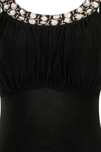 Marrisa Black Backless Fishtail Maxi Dress