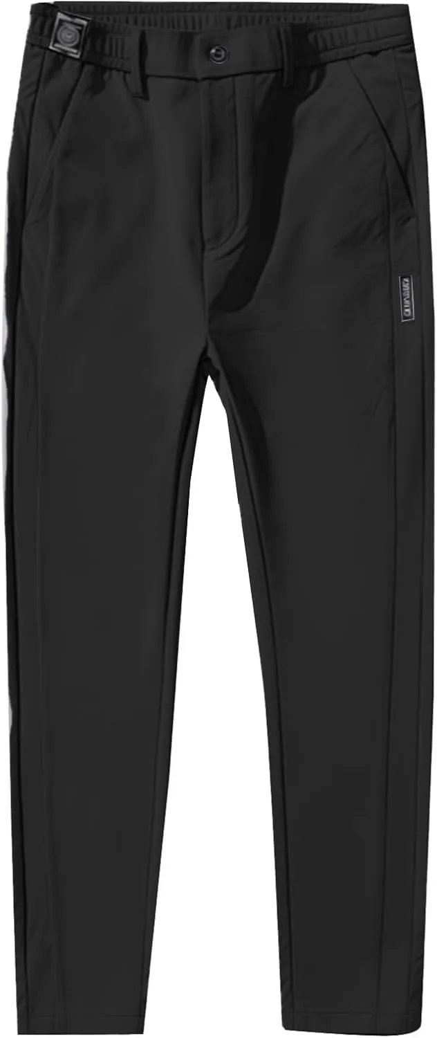 Mens Stretch Golf Joggers Elastic Waist Work Dress Pants Slim Fit Comfy Casual Pants Lightweight Activewear Trendy