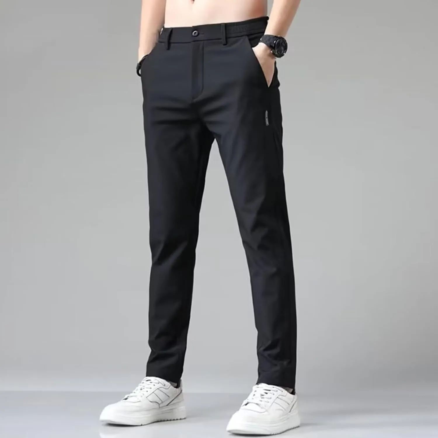 Mens Stretch Golf Joggers Elastic Waist Work Dress Pants Slim Fit Comfy Casual Pants Lightweight Activewear Trendy
