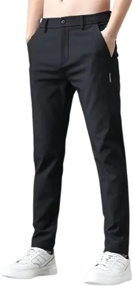 Mens Stretch Golf Joggers Elastic Waist Work Dress Pants Slim Fit Comfy Casual Pants Lightweight Activewear Trendy