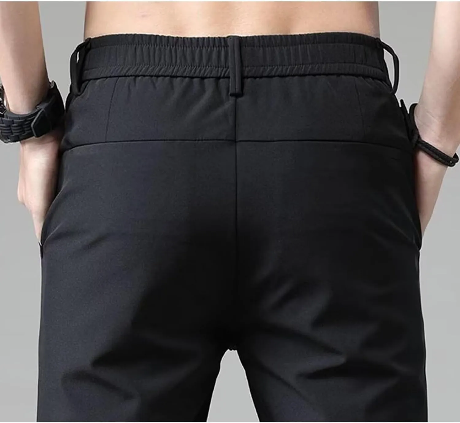 Mens Stretch Golf Joggers Elastic Waist Work Dress Pants Slim Fit Comfy Casual Pants Lightweight Activewear Trendy