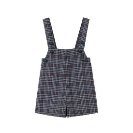 Nou Nelle Boys Plaid Overalls
