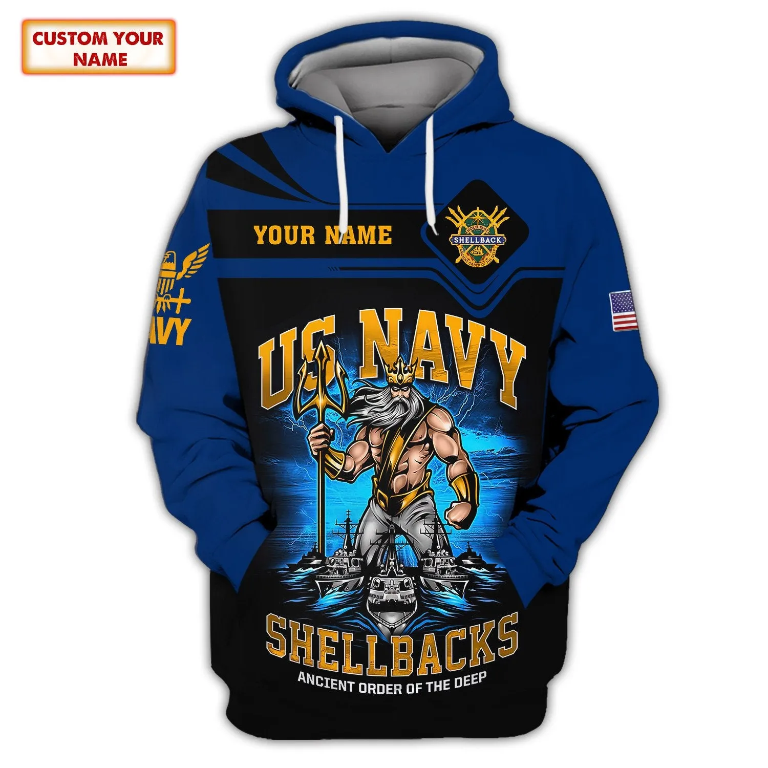Personalized Name Shirt Us Navy Shellback Ancient Order Of The Deep 3D Sweatshirt Print