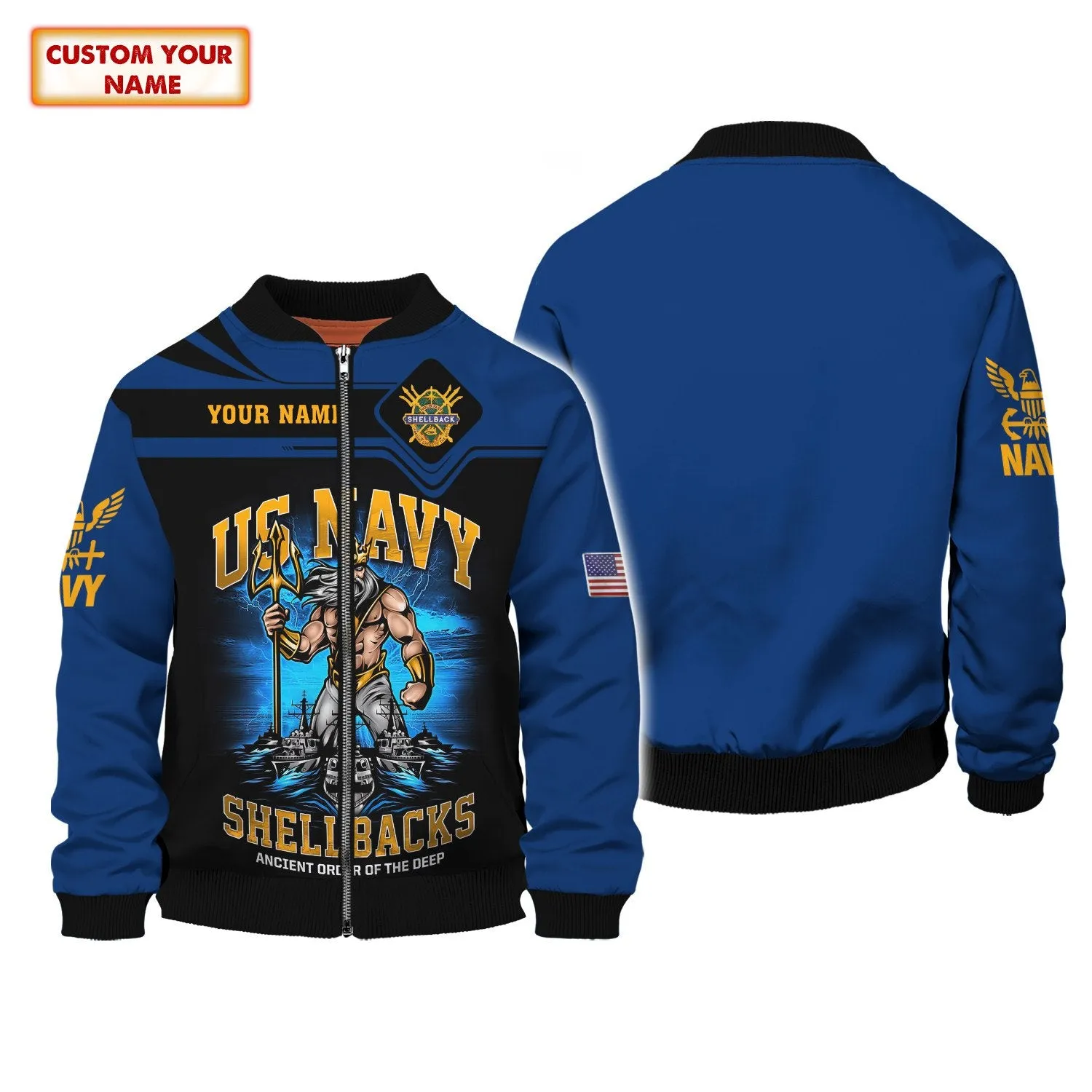 Personalized Name Shirt Us Navy Shellback Ancient Order Of The Deep 3D Sweatshirt Print