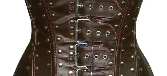 Real leather corset waspie with double bones for tight lacing and waist training. Gothic, steampunk, valentine, gf gift corset belt