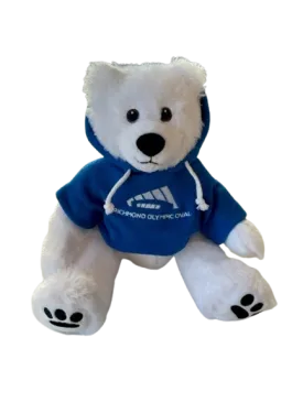 SAH 12" Cuddle Critter Polar Bear w Richmond Olympic Oval Hoodie