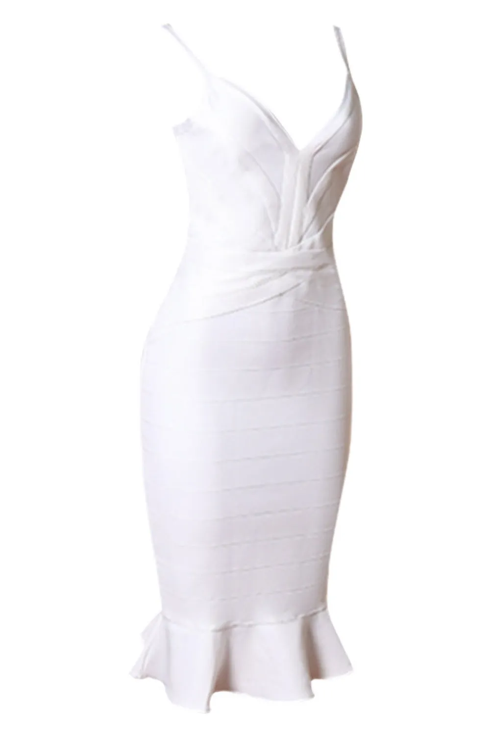 Spaghetti Strap Fishtail Bandage Dress