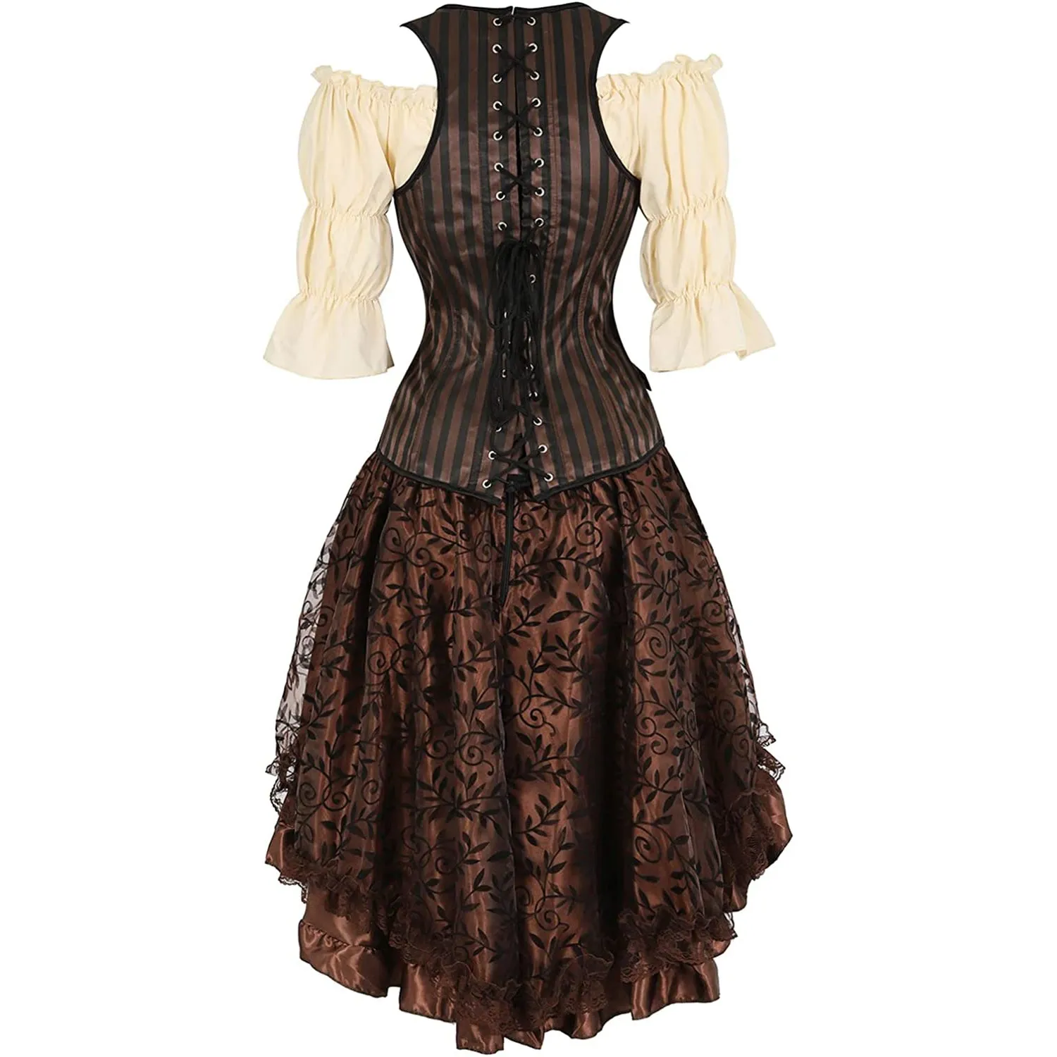 Steampunk Gothic Corset and Skirt Set Halloween Costumes