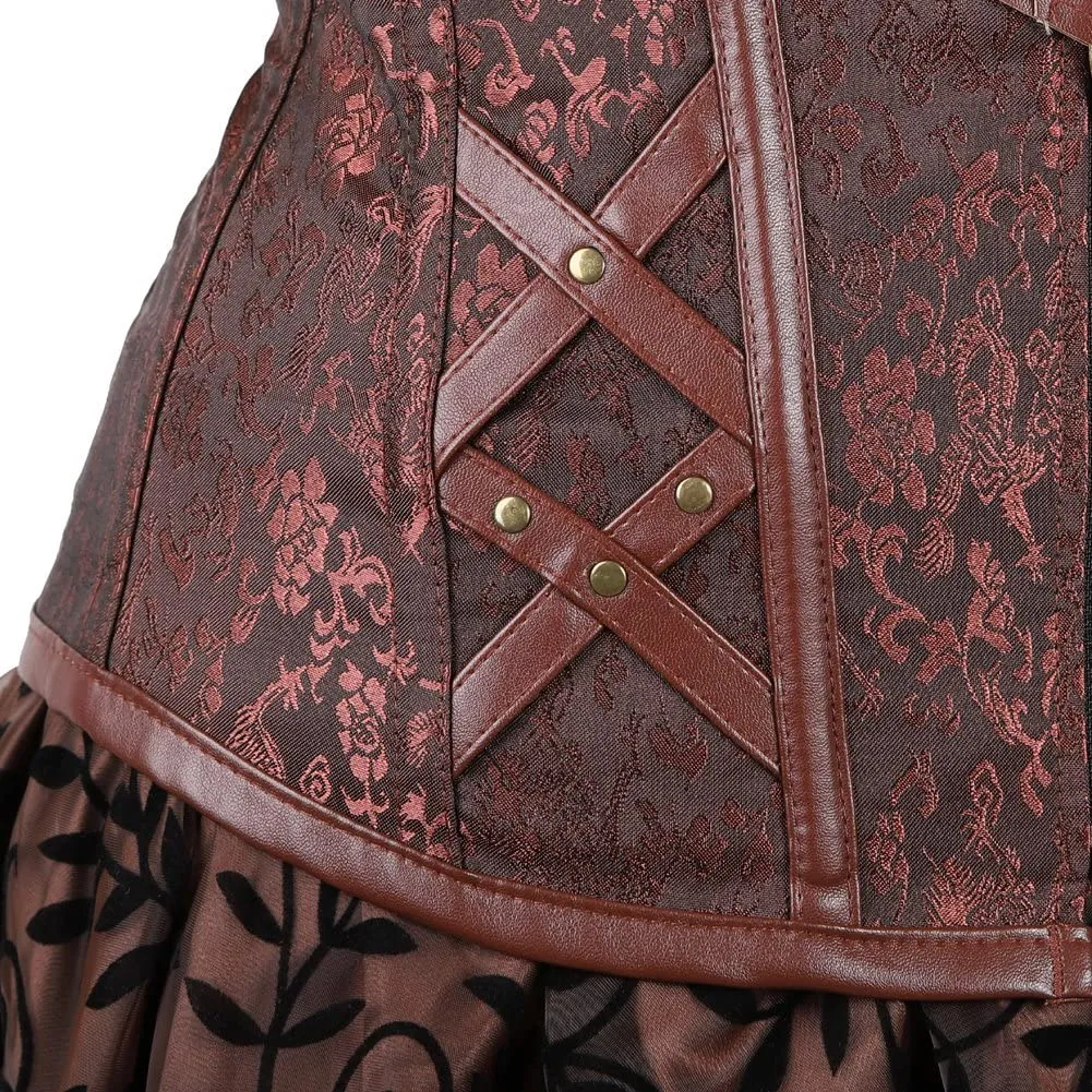 Steampunk Gothic Corset and Skirt Set Halloween Costumes