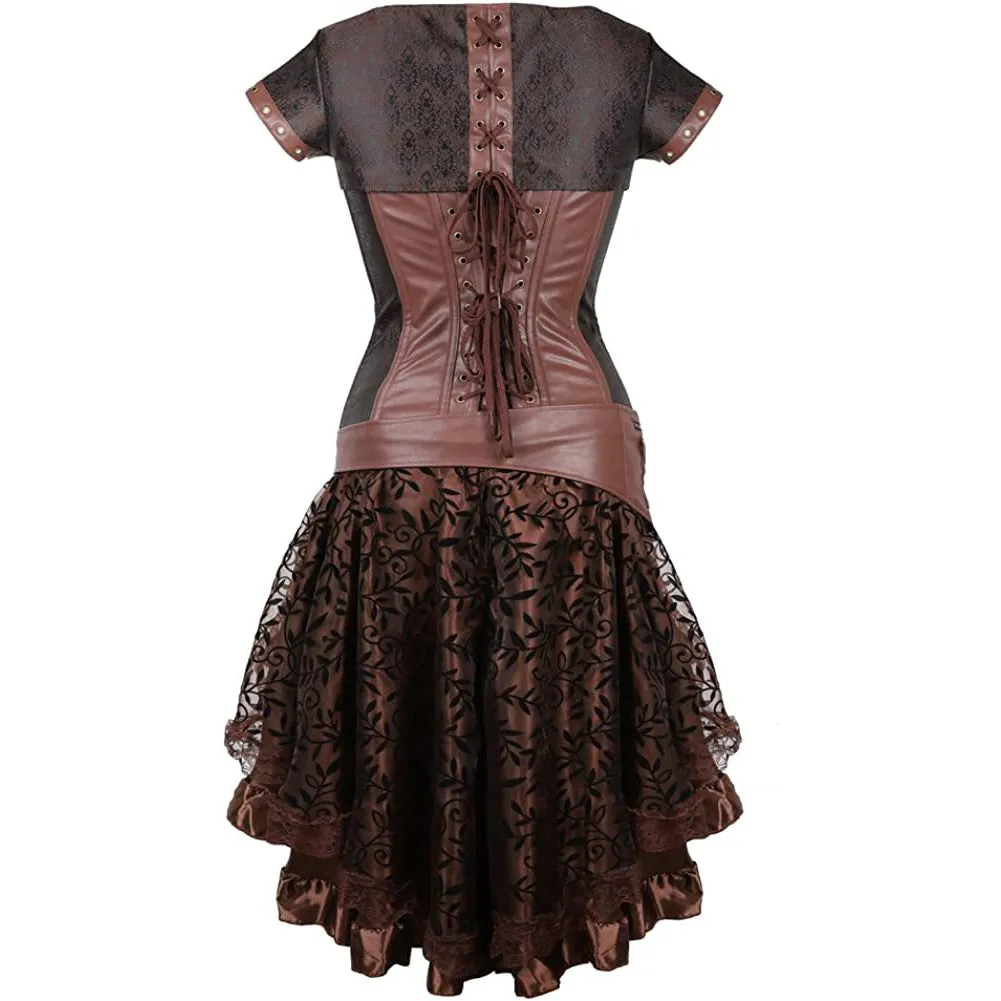 Steampunk Gothic Corset and Skirt Set Halloween Costumes