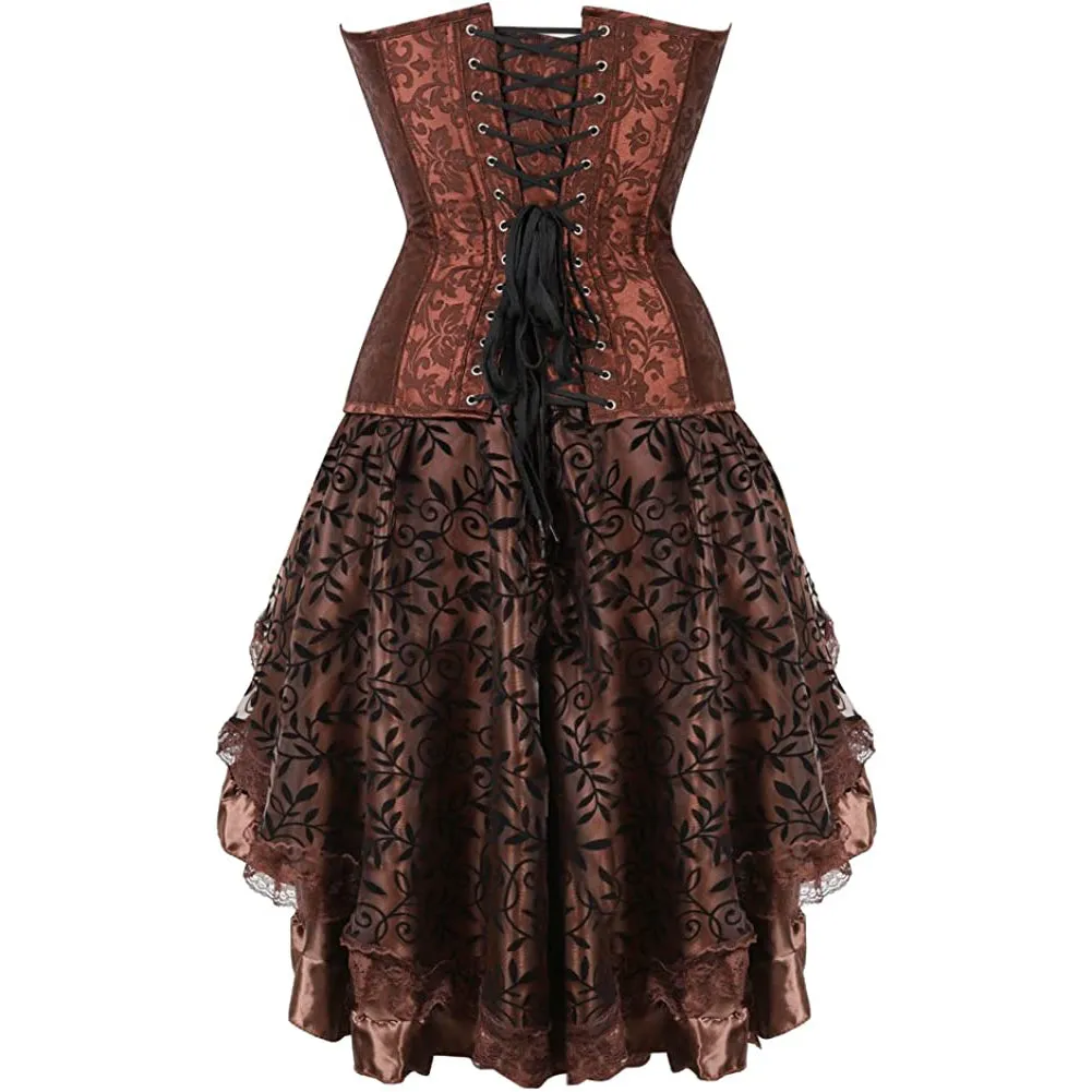 Steampunk Gothic Corset and Skirt Set Halloween Costumes