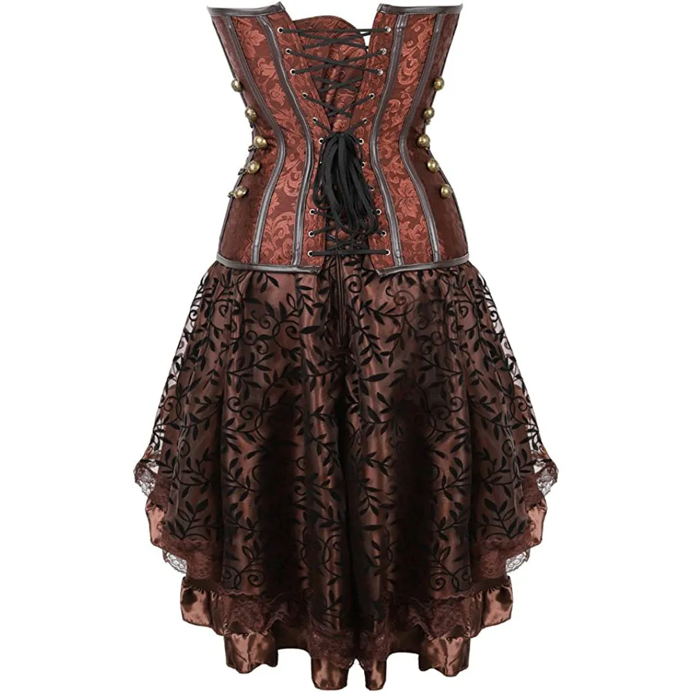 Steampunk Gothic Corset and Skirt Set Halloween Costumes