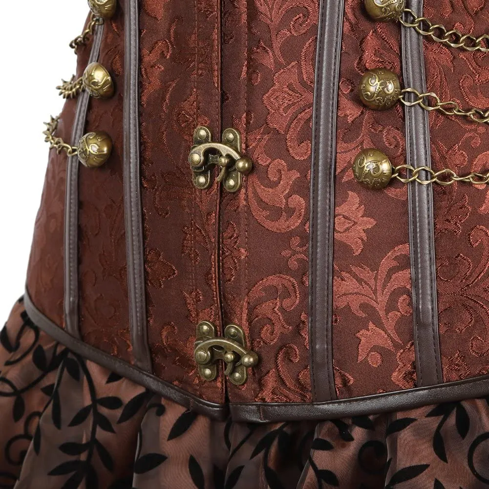Steampunk Gothic Corset and Skirt Set Halloween Costumes