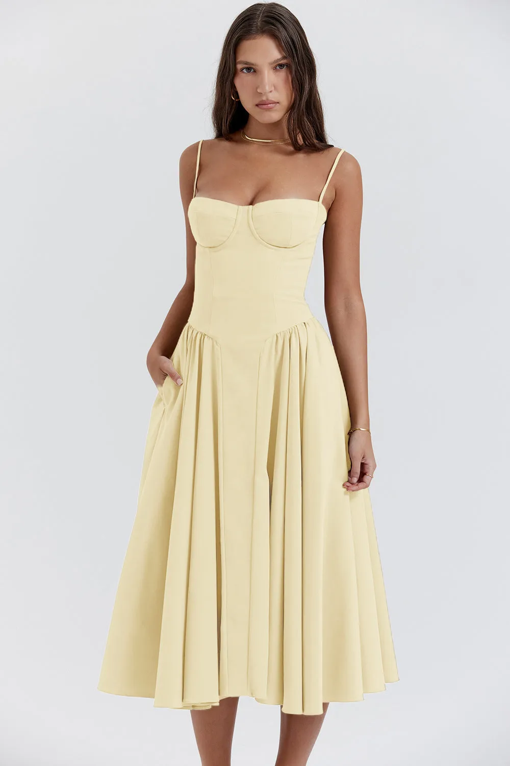 Suspender Dress Summer Elegant Low-cut Slim Backless Sling Dress For Women Clothing Party Evening