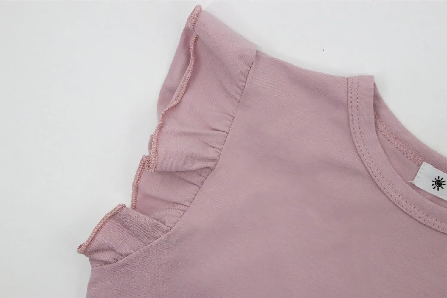 Toddler Girls Ruffle Sleeve T-Shirt Plain Tank Tops Basic Blouse for Girl