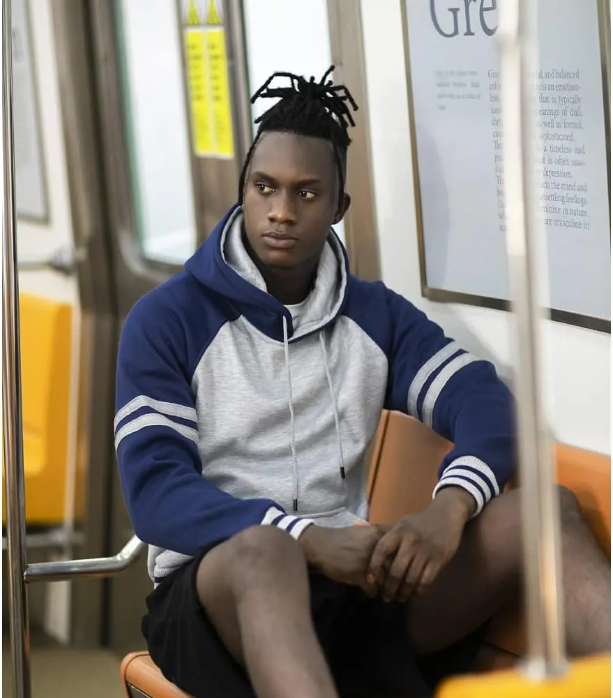 TOLOER Pullover Hoodie Men Blend Fleece Long Sleeve Sweatshirt with Kangaroo Pockets